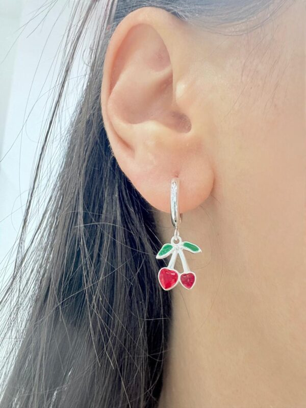 AROS de acero blanco diseño "Cherry" - Image 4