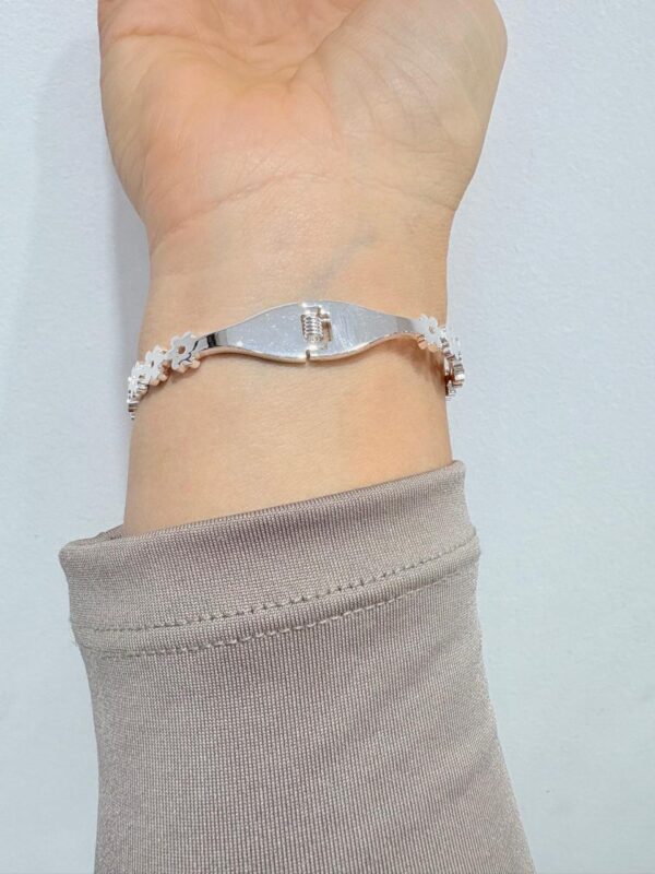 PULSERA de acero blanco diseño esclava con "MARIPOSAS" - Image 3
