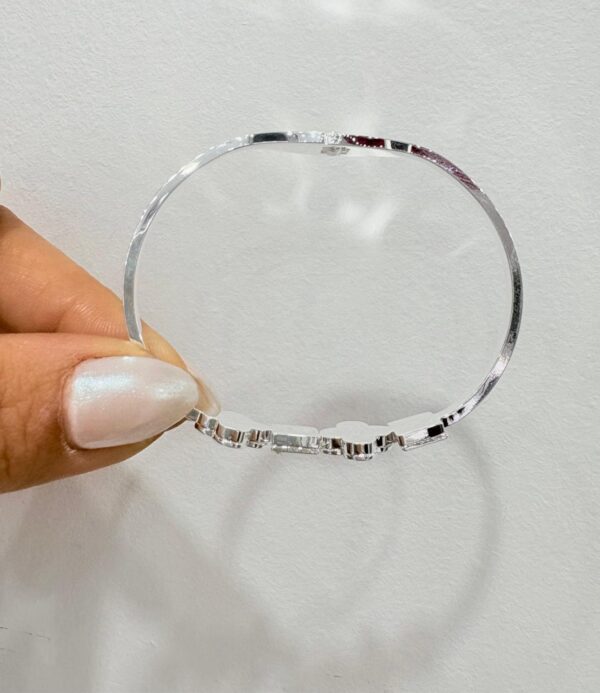 PULSERA de acero blanco diseño esclava con "MARIPOSAS" - Image 4