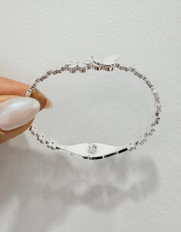 PULSERA de acero blanco diseño esclava con "MARIPOSAS" - Image 5