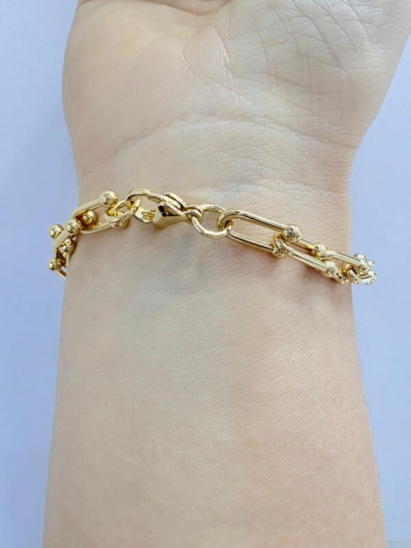 PULSERA de acero dorado mide 18,5cm - Image 3