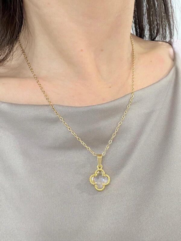 CONJUNTO de acero dorado diseño "trébol" de 45cm - Image 2
