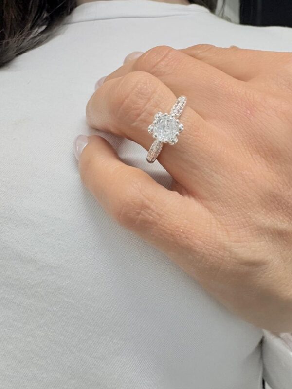 ANILLO de acero blanco tipo cintillo - Image 2