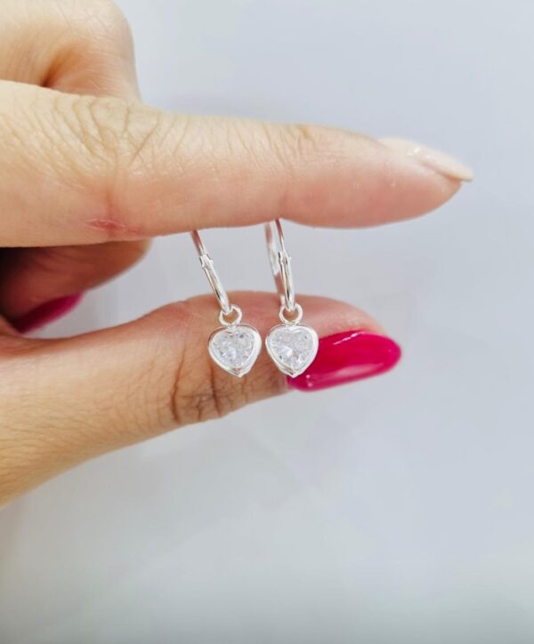 AROS DE PLATA MODELO CUBANOS CON CORAZÓN - Image 2