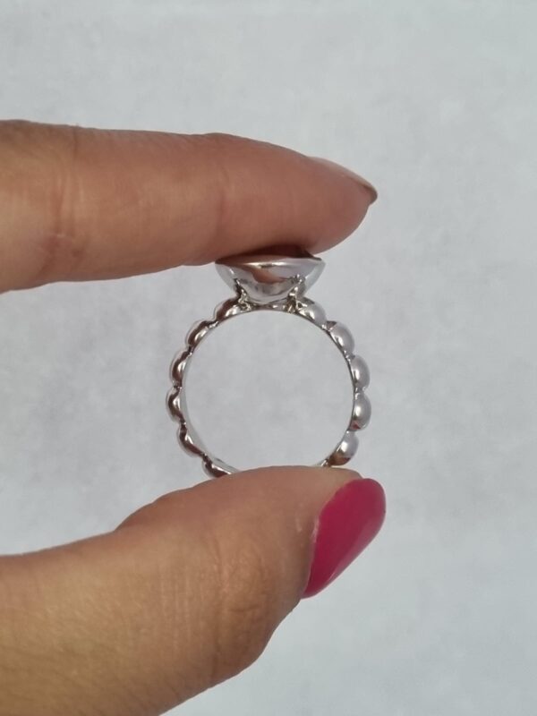 ANILLO CON PIEDRA ROSADA DE CRISTAL EUROPEO N°18 - Image 3