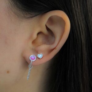 AROS DE PLATA Y CRISTAL EUROPEO MODELO KETT