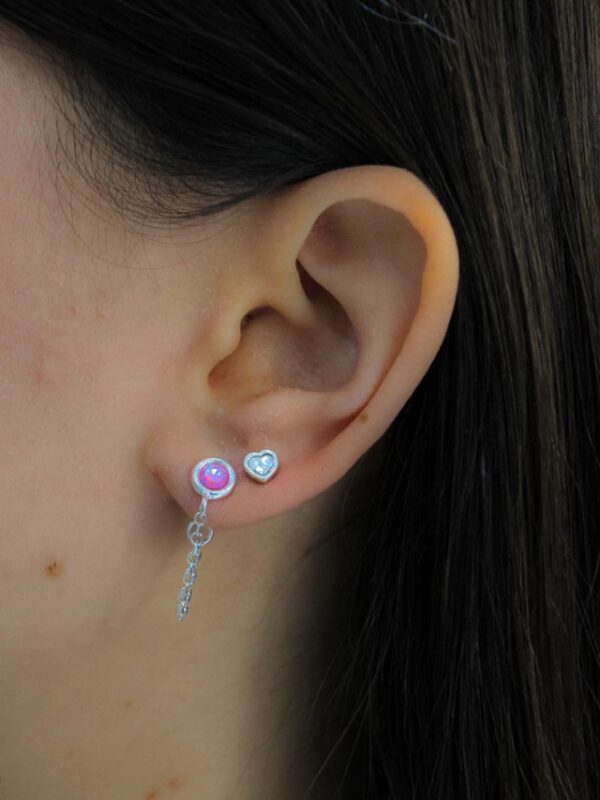 AROS DE PLATA Y CRISTAL EUROPEO MODELO KETT
