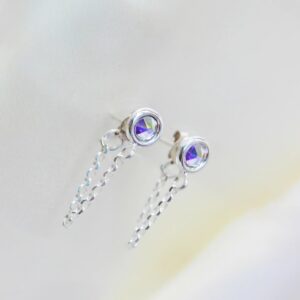 AROS DE PLATA Y CRISTAL EUROPEO MODELO KETT