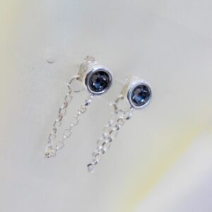 AROS DE PLATA Y CRISTAL EUROPEO MODELO KETT