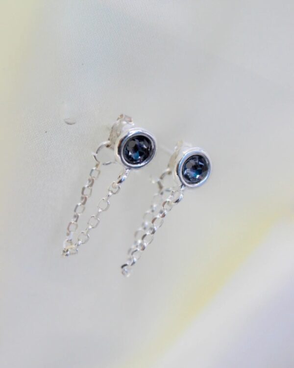 AROS DE PLATA Y CRISTAL EUROPEO MODELO KETT