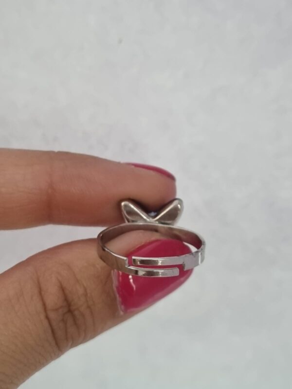 ANILLO de plata con cristal europeo diseño mariposa ,regulable - Image 2