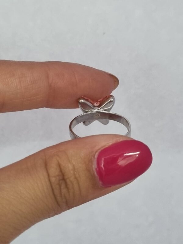 ANILLO de plata con cristal europeo diseño mariposa ,regulable - Image 4