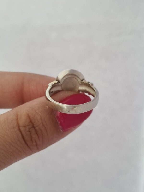 ANILLO de plata diseño circulo con cristal auropeo N°15 - Image 2