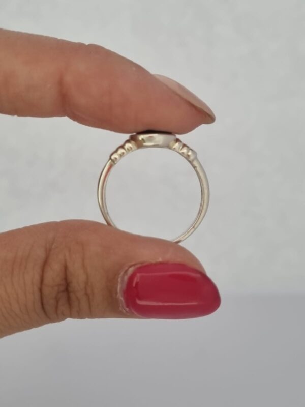 ANILLO de plata diseño circulo con cristal auropeo N°16 - Image 4