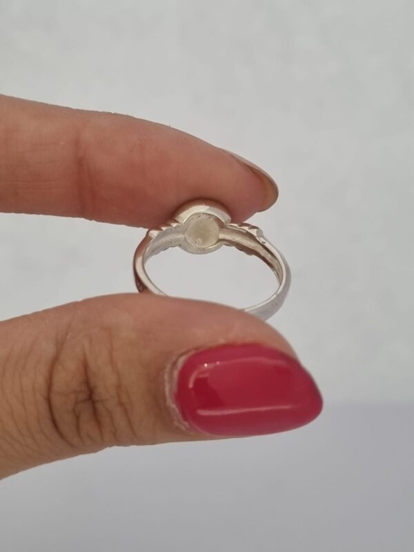 ANILLO de plata diseño circulo con cristal auropeo N°16 - Image 5