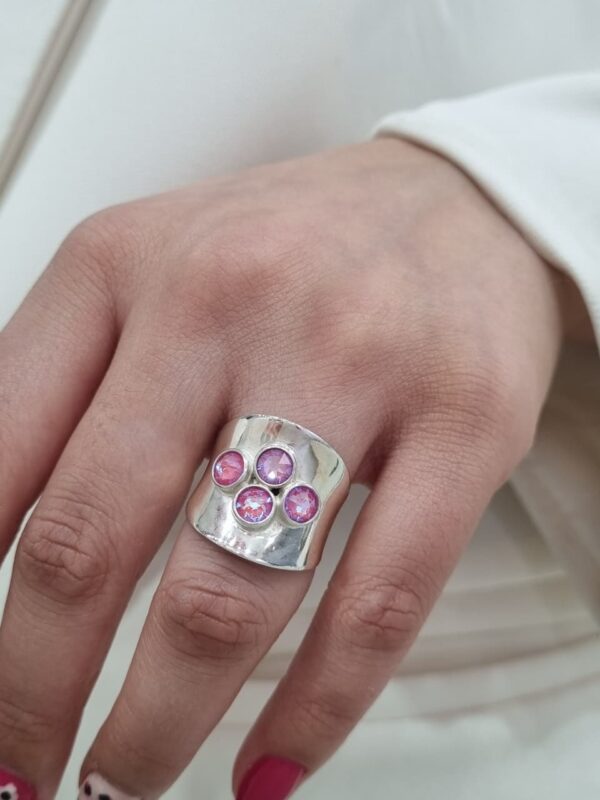 ANILLO de plata con cristal europeo N°20