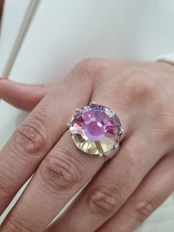 ANILLO de plata modelo Circulo lila N°21 - Image 2