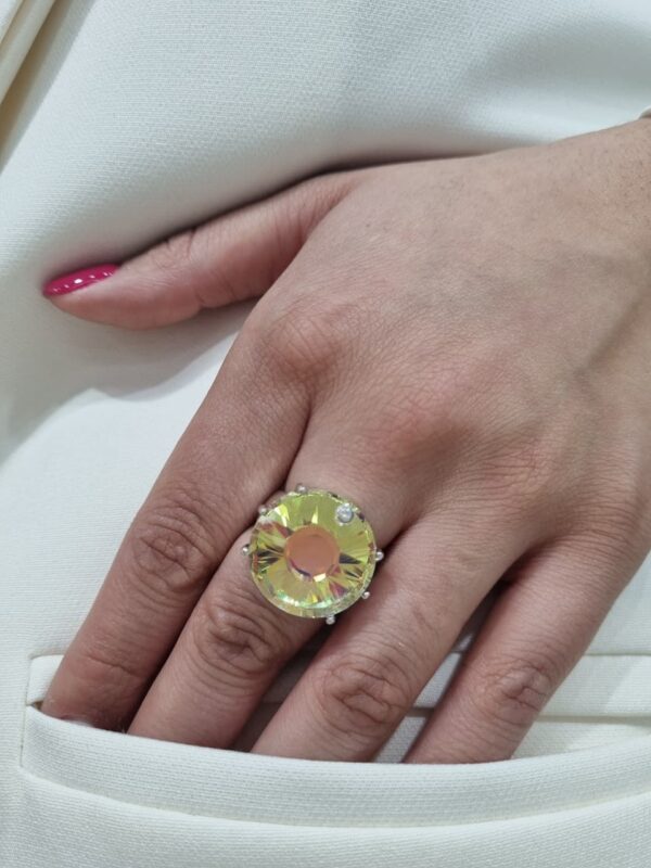ANILLO de plata modelo Circulo aurora boreal N°15