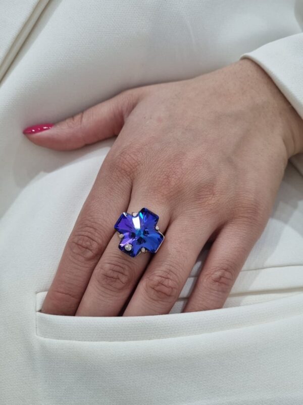 ANILLO de plata modelo Equilibrio violeta N°16