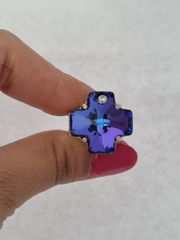 ANILLO de plata modelo Equilibrio violeta N°16 - Image 3