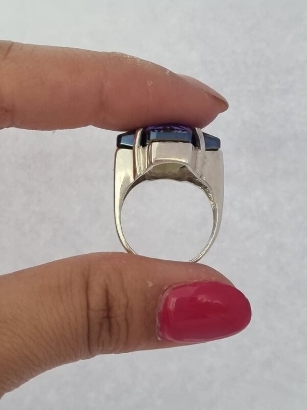 ANILLO de plata modelo Equilibrio violeta N°16 - Image 4