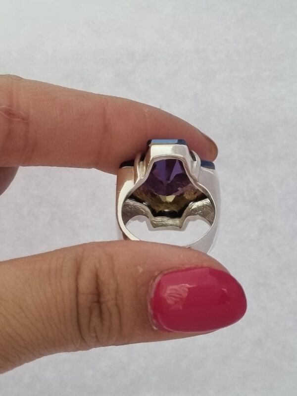 ANILLO de plata modelo Equilibrio violeta N°16 - Image 5