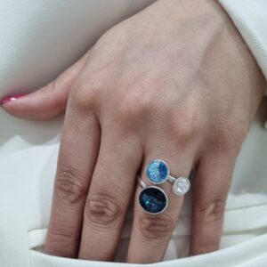 ANILLO de aliacion con cristal europeo N°15