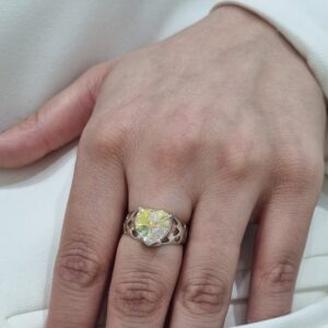 ANILLO de plata con cristal europeo diseño "CORAZÓN" N°18