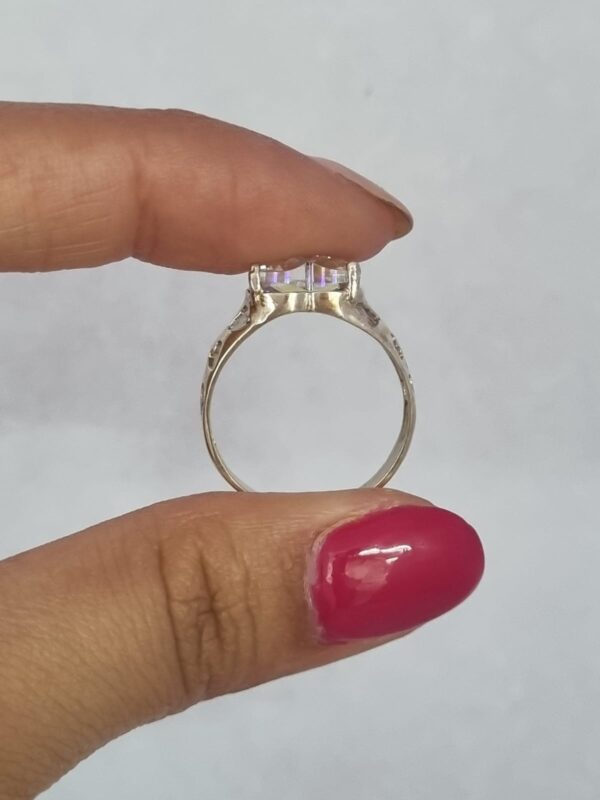 ANILLO de plata con cristal europeo diseño "CORAZÓN" N°18 - Image 2
