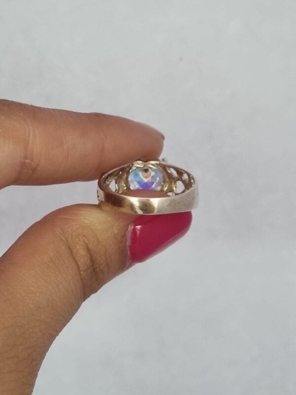 ANILLO de plata con cristal europeo diseño "CORAZÓN" N°18 - Image 3
