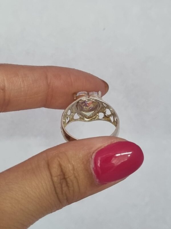 ANILLO de plata con cristal europeo diseño "CORAZÓN" N°18 - Image 4