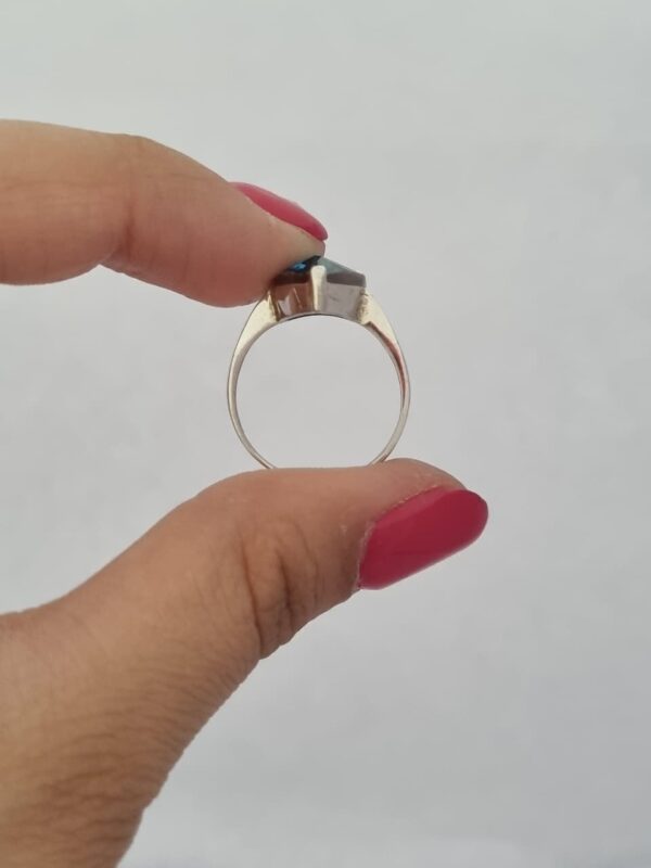 ANILLO de plata modelo "Amore"  N°17 AZUL - Image 4