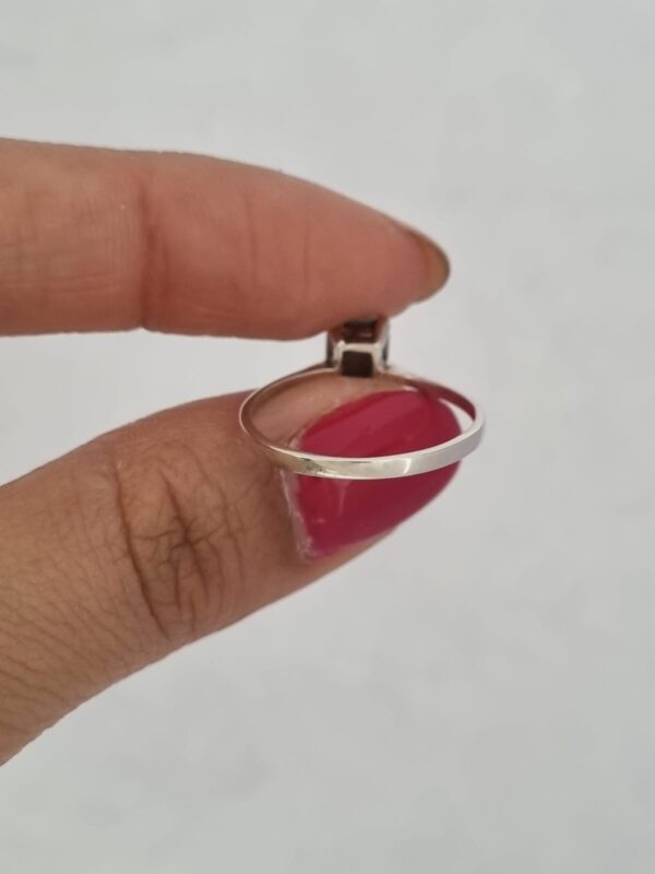ANILLO de plata con cristal europeo rosado N°17 - Image 2