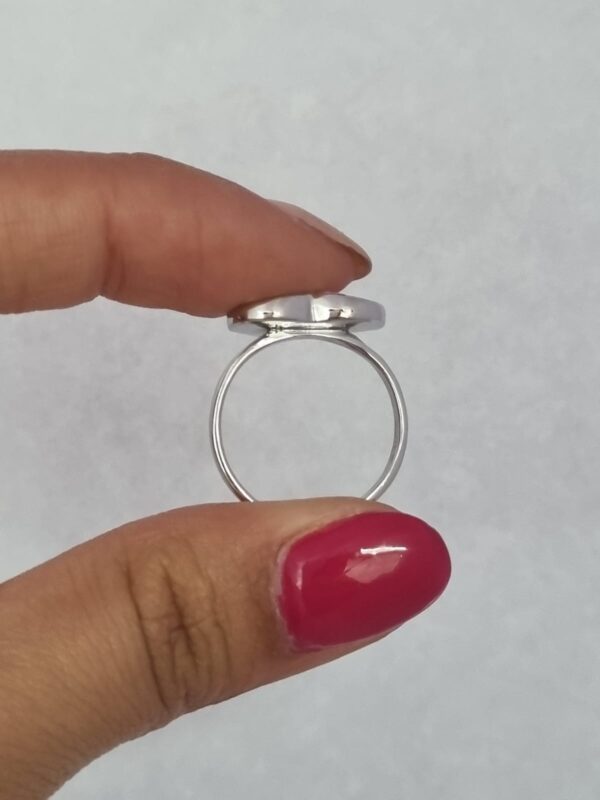 ANILLO de plata con cristal europeo diseño corazon ,regulable - Image 3