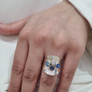 ANILLO de plata con cristal europeo N°19