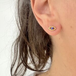 AROS DE ACERO DORADO MODELO OJOS