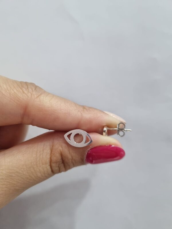 AROS DE ACERO BLANCO MODELO OJO CALODO - Image 2