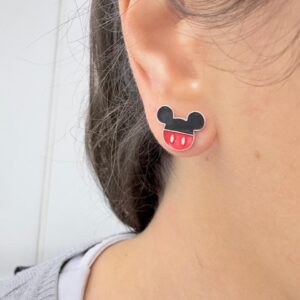 AROS DE ACERO BLANCO MODELO MICKEY MOUSE
