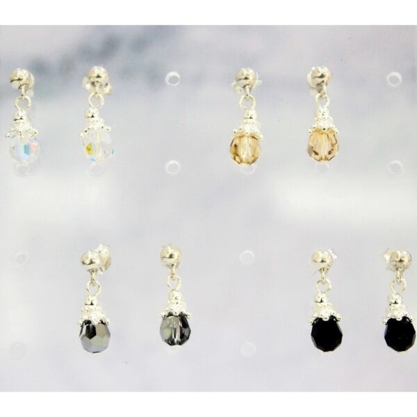 AROS DE PLATA CON CRISTAL EUROPEO MODELO QUEEN - Image 2