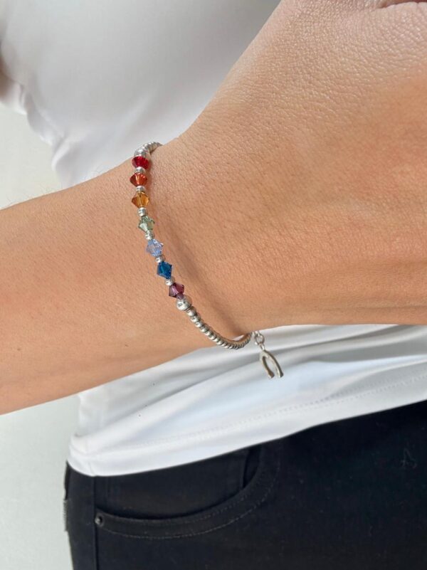 PULSERA DE PLATA CON CRISTAL MODELO 7 CHACRAS - Image 3