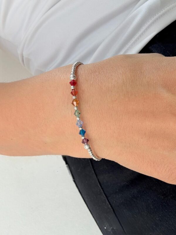 PULSERA DE PLATA CON CRISTAL MODELO 7 CHACRAS - Image 5