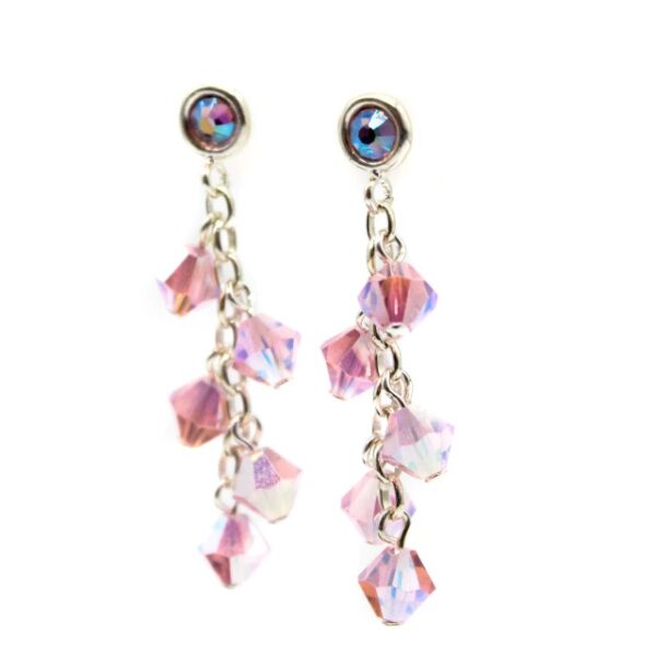 AROS DE PLATA CON CRISTAL EUROPEO MODELO OLIVIA - Image 2