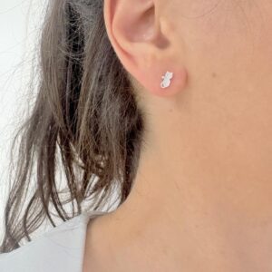 AROS DE ACERO BLANCO MODELO GATITOS