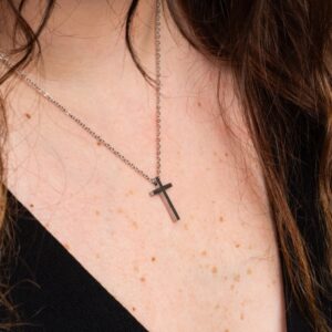 CONJUNTO SALVE REGINA DE ACERO ,CADENA CON CRUZ