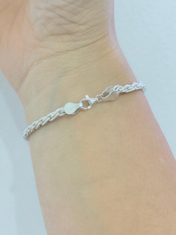 PULSERA PLATA CON ORO MODELO CRO GRUESA MIDE  23CM - Image 2