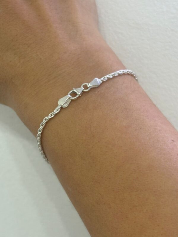 PULSERA DE PLATA CON ORO MODELO SPIGA DE 19CM - Image 2