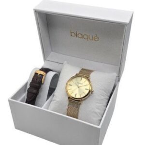 RELOJ BLAQUE SET CON DOBLE MALLA / MODELO BQ-257D