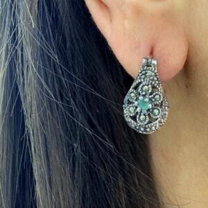 AROS DE PLATA LINEA HINDU MODELO FLOR