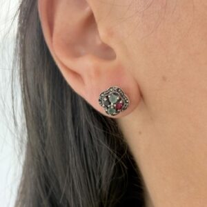 AROS DE PLATA LINEA HINDU DISEÑO ROSETA