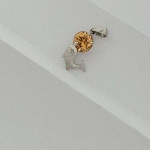 DIJE DE PLATA RODINADA MODELO DELFIN